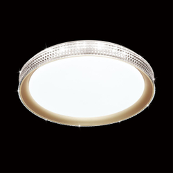 3054/DL PALE SN 000 Светильник пластик/белый/золотистый LED 48Вт 3000-6300K D395 IP43 пульт ДУ SHINY