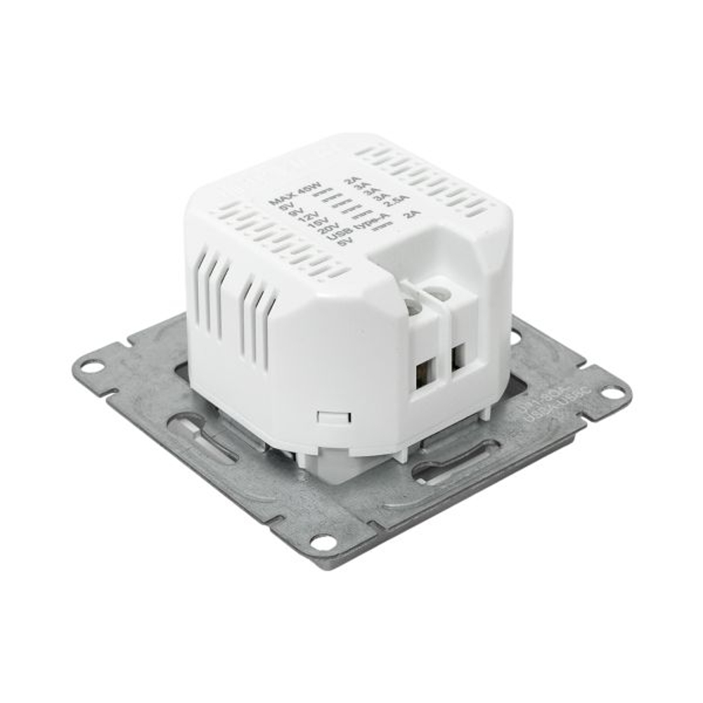 Механизм розетки USB-A+С, алюминий Эпика EKF