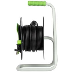 Удлинитель силовой ЭРА GREEN LINE GAZ-2x0.75-20m Greenline на катушке пластик 1 розетка без заземления 20м ПВС 2x0.75мм2