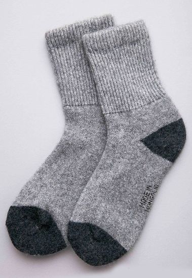 Носки из монгольской шерсти Серые