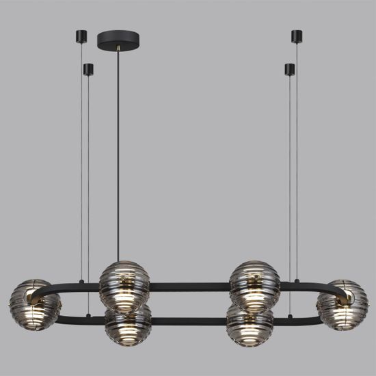 5041/60LA L-VISION ODL24 543 черн./золото/дымчатый/металл/стеко Люстра LED 60W 4000К 1526Лм TRONI