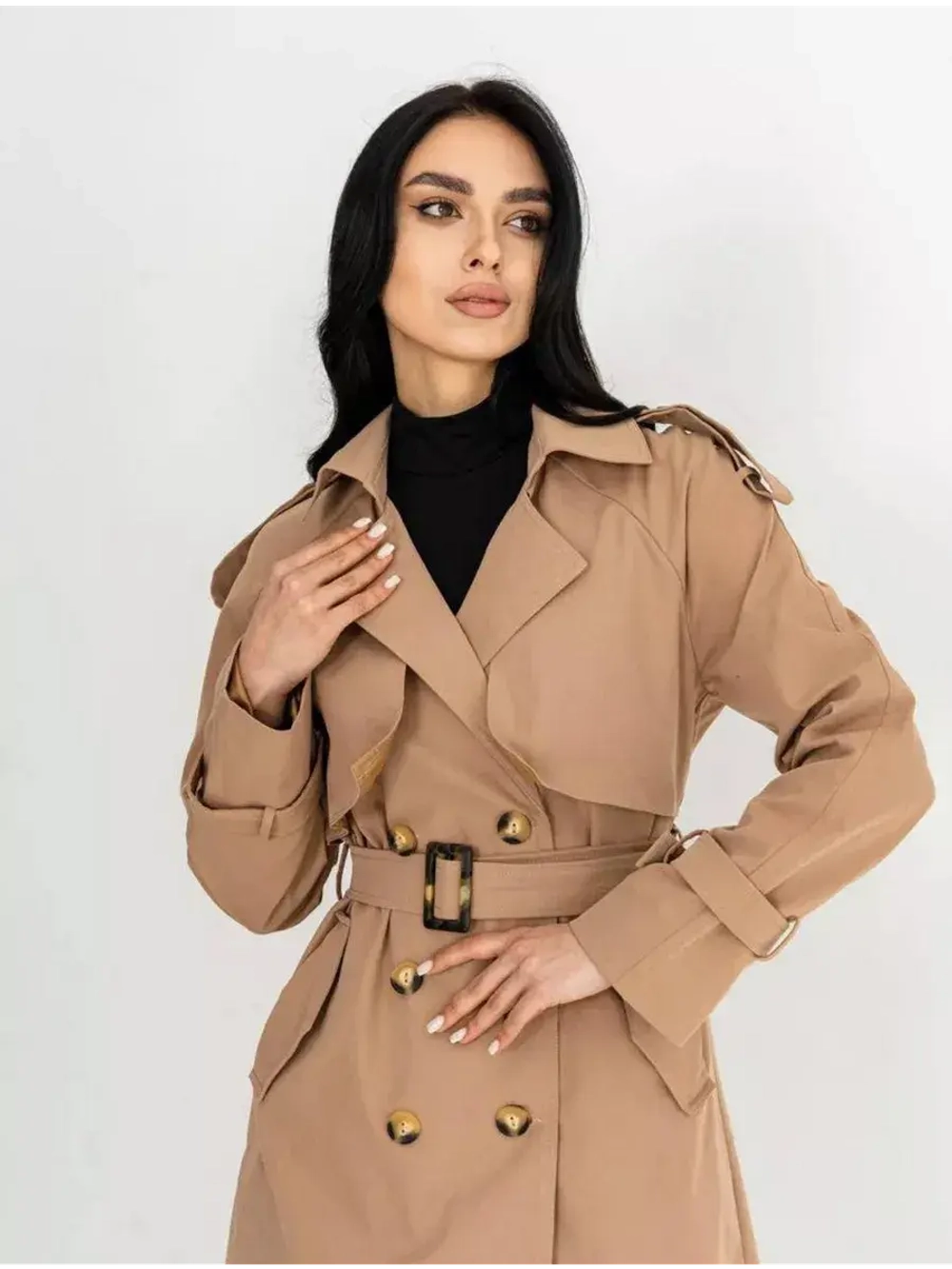 Тренч длинный оверсайз плащ