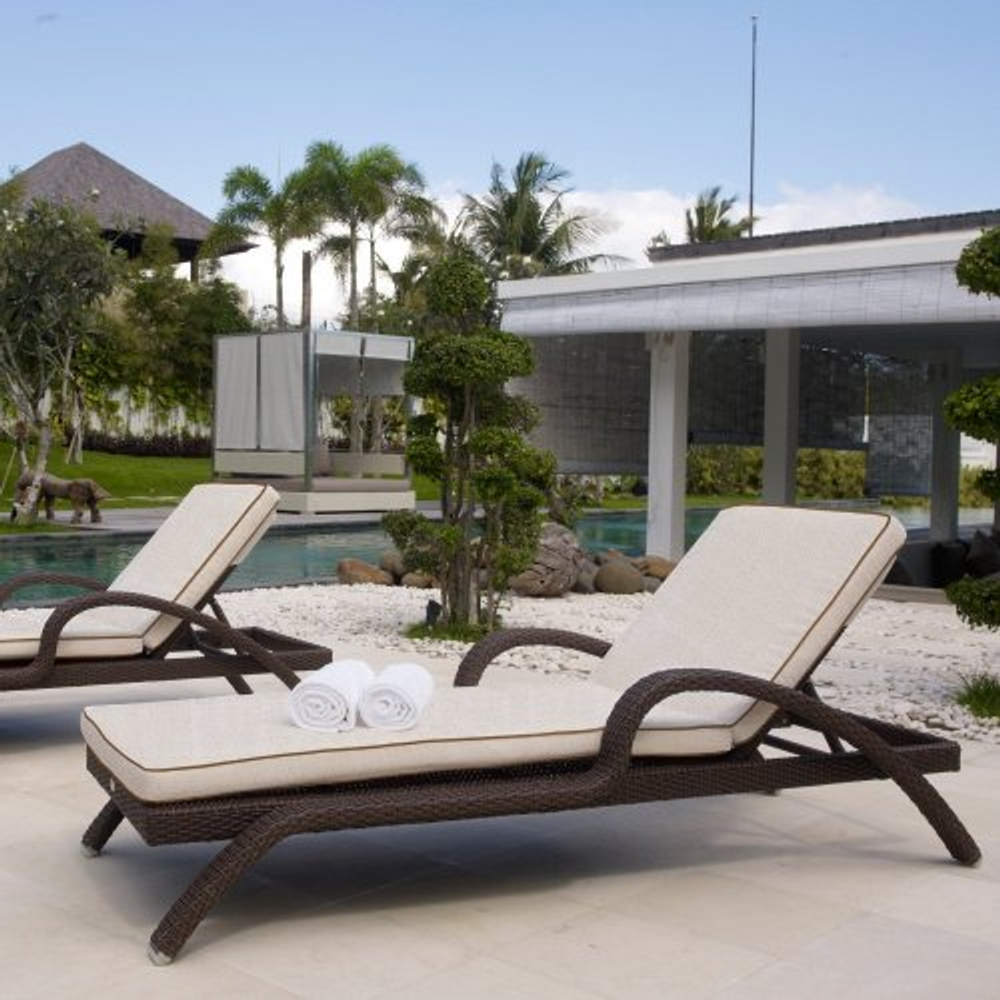 Шезлонг из искусственного ротанга Империал цвет Шоколад