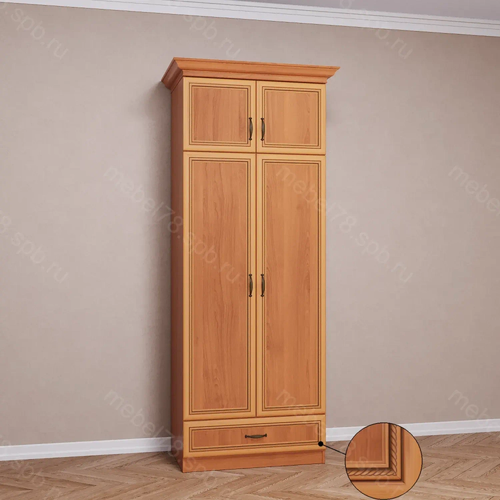 Шкаф распашной с антресолью 2/3