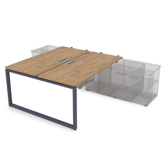 СПБН-О.985 Стол системы БЕНЧ, на 2 рабочих места, для крепления на тумбу,начальный (1800*1635*750)