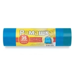 Мешки для мусора 35л (50*58+5*25мкн)Ромашка (10шт/рул) СИНИЙ СТАНДАРТ 461272961