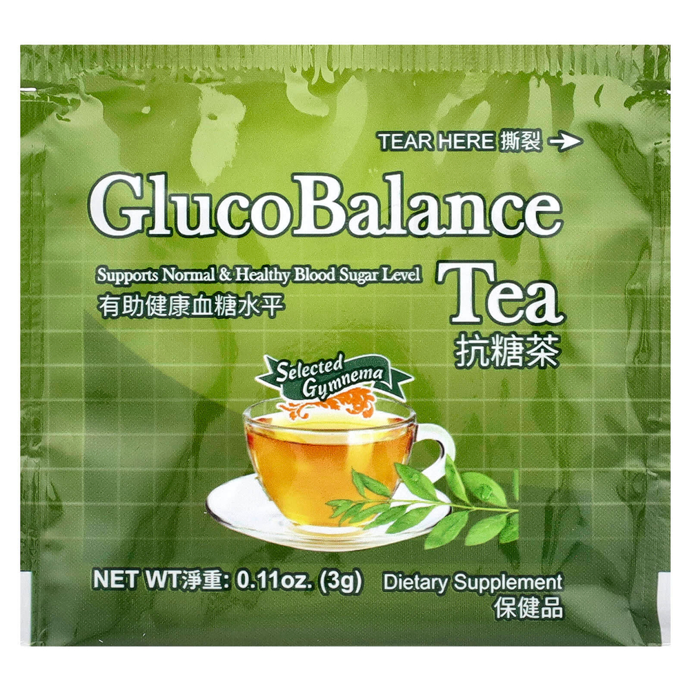 Longreen, GlucoBalance Tea, 20 чайных пакетиков, 60 г (2,12 унции)