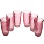 Набор стаканов 6шт 350мл «ICE» розовый