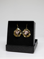 Серьги из розового кварца