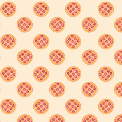 Печенье с джемом на коричневом фоне