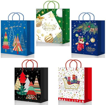 МегаМаг Пакет 249 М25, НГ, подарочный, ламинированный, 180*227*100