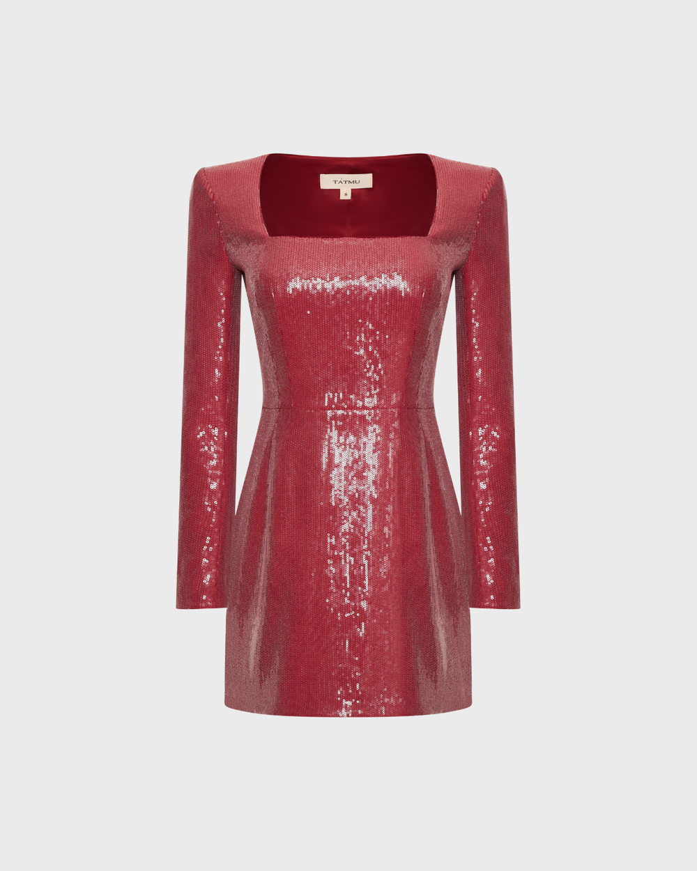 Платье мини с вырезом каре