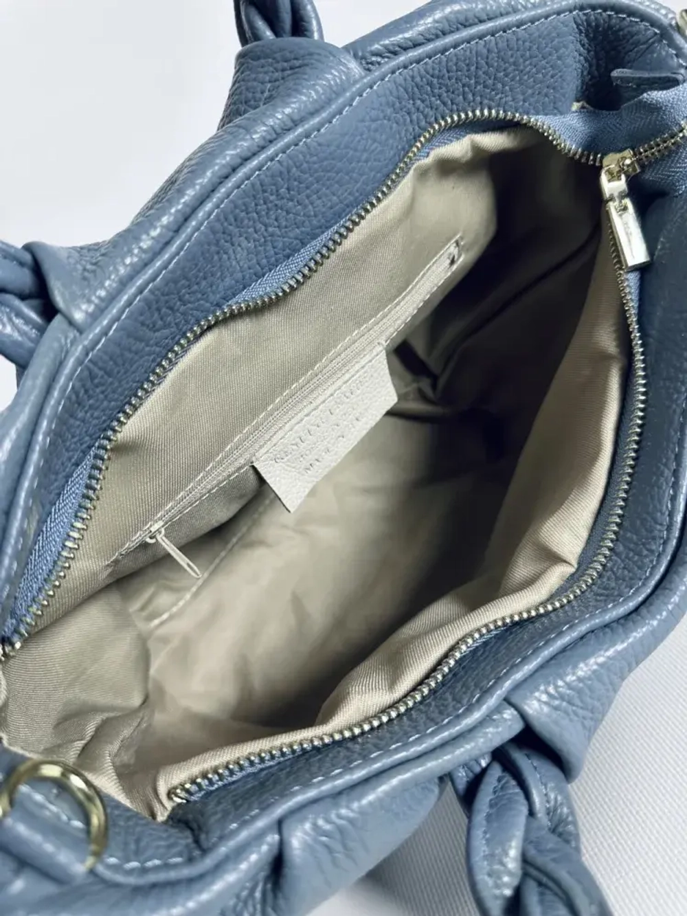 Женская серо-голубая сумка Penna Codino