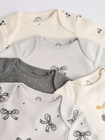 Боди с длинным рукавом для малышей Next N95-294, 5 шт., Бежевый, Серый