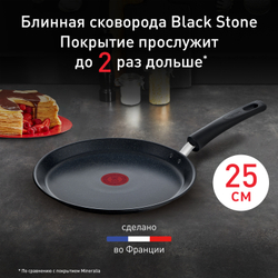 Сковорода для блинов Tefal Black Stone 25 cм G2813872