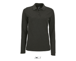 Рубашка поло с длинным рукавом Perfect, женская. Чёрный  M
