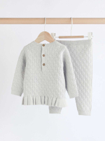 Вязаный джемпер и легенсы в комплекте для малышей Next Q94-934, Мятный