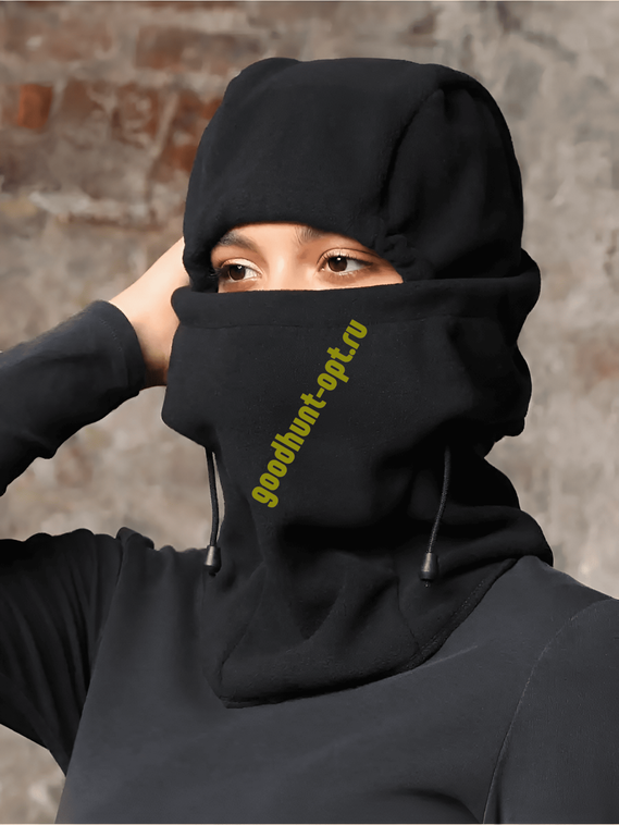 Тактическая зимняя балаклава флисовая Черный
