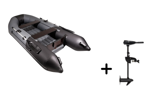 Таймень NX 2900 НДНД графит-черный + BST 36 L (комплект лодка + электромотор)