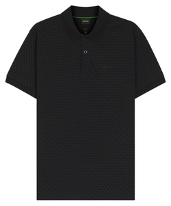Теннисное поло BOSS Chip Pattern - black