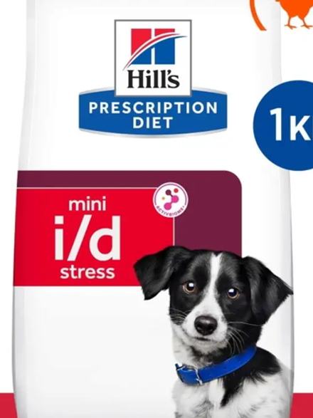 Hill's PD 1кг I/D Stress Mini Digestive Care Сухой корм для собак для здоровья ЖКТ и при стрессе Курица