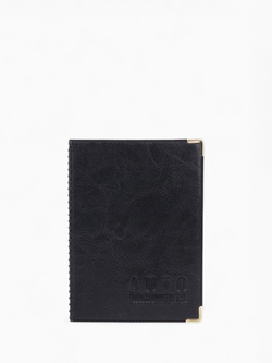 Обложка д/автодок, 10,5*0,5*13,5см, с уголками, черный, 3589838