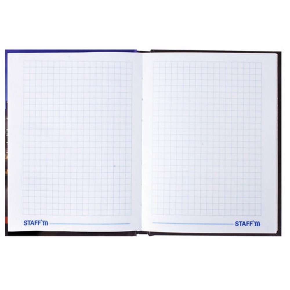 Блокнот МАЛЫЙ ФОРМАТ (110х147 мм) А6, 80 л., твердый переплет, ламинированная обложка, клетка, STAFF, "Офисный", 121628