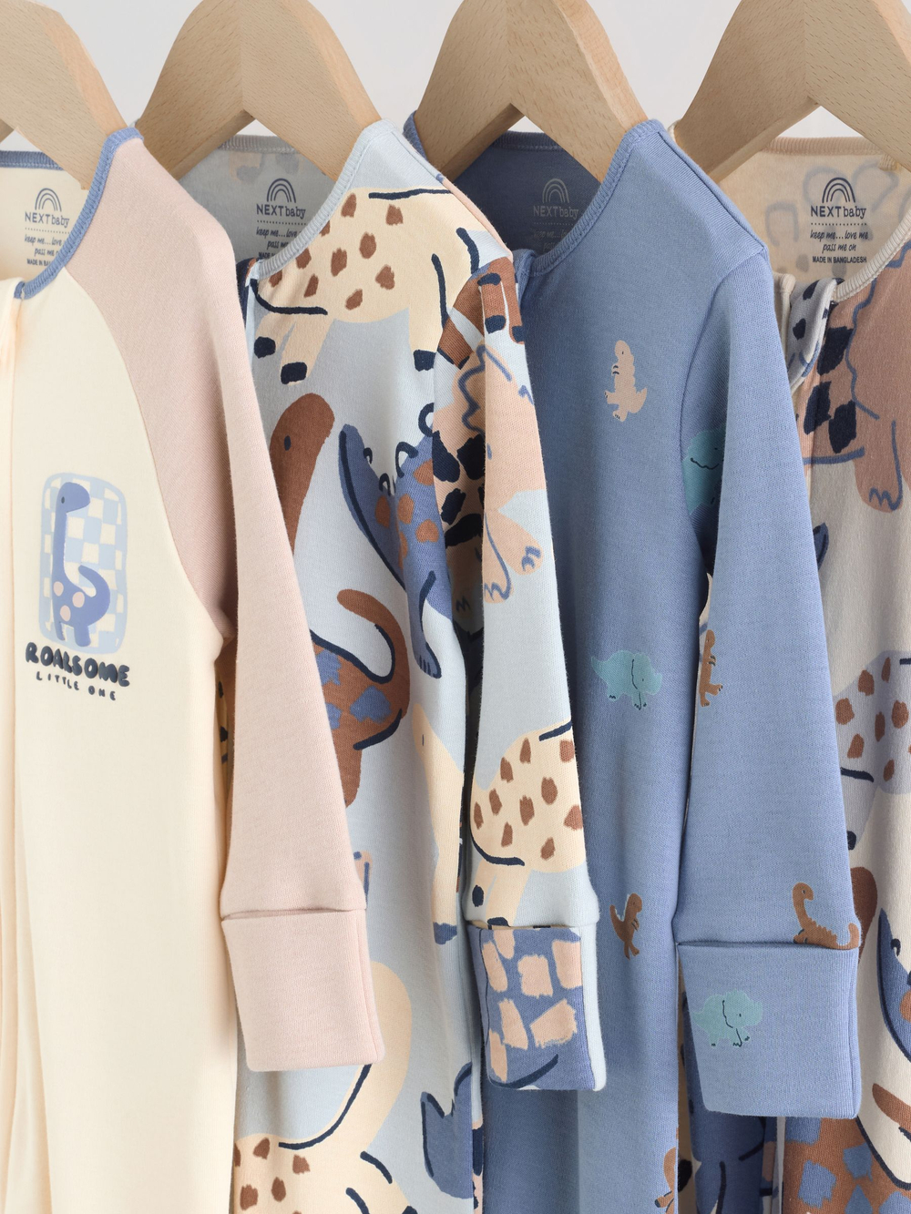 Комбинезон / Cлип для малышей Next F35-918, 4 шт., Молочный, Синий