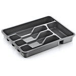 Лоток для столовых приборов маленький темно-серый