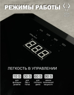 Светодиодная гибридная лампа "Кристалл" Crystal UV-LED 54Вт., черная