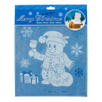 Наклейка новогодняя 21.7*27.6 см, 6 видов микс , пакет