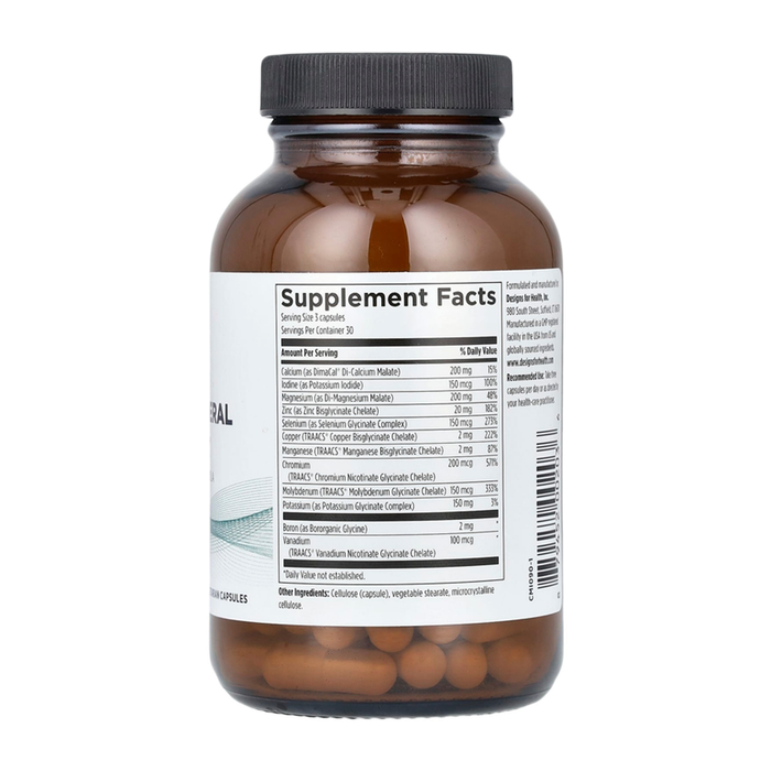 Полный минеральный комплекс, Complete Mineral Complex, Designs for Health, 90 вегетарианских капсул 2