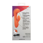 Оранжевый вибратор-кролик 17,75см California Exotic Stella Liquid Silicone Dual G SE-4368-20-3