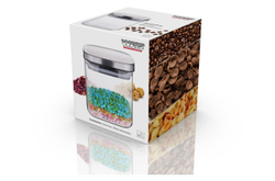 Банка для сыпучих продуктов с крышкой 0.6л Weis