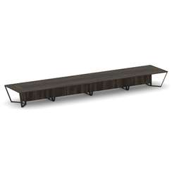 Steel Meet Стол переговорный прямоугольный KM-PR.B.SP-24 Дуб Мали/Графит Глянец/Металл Черный 8000*1