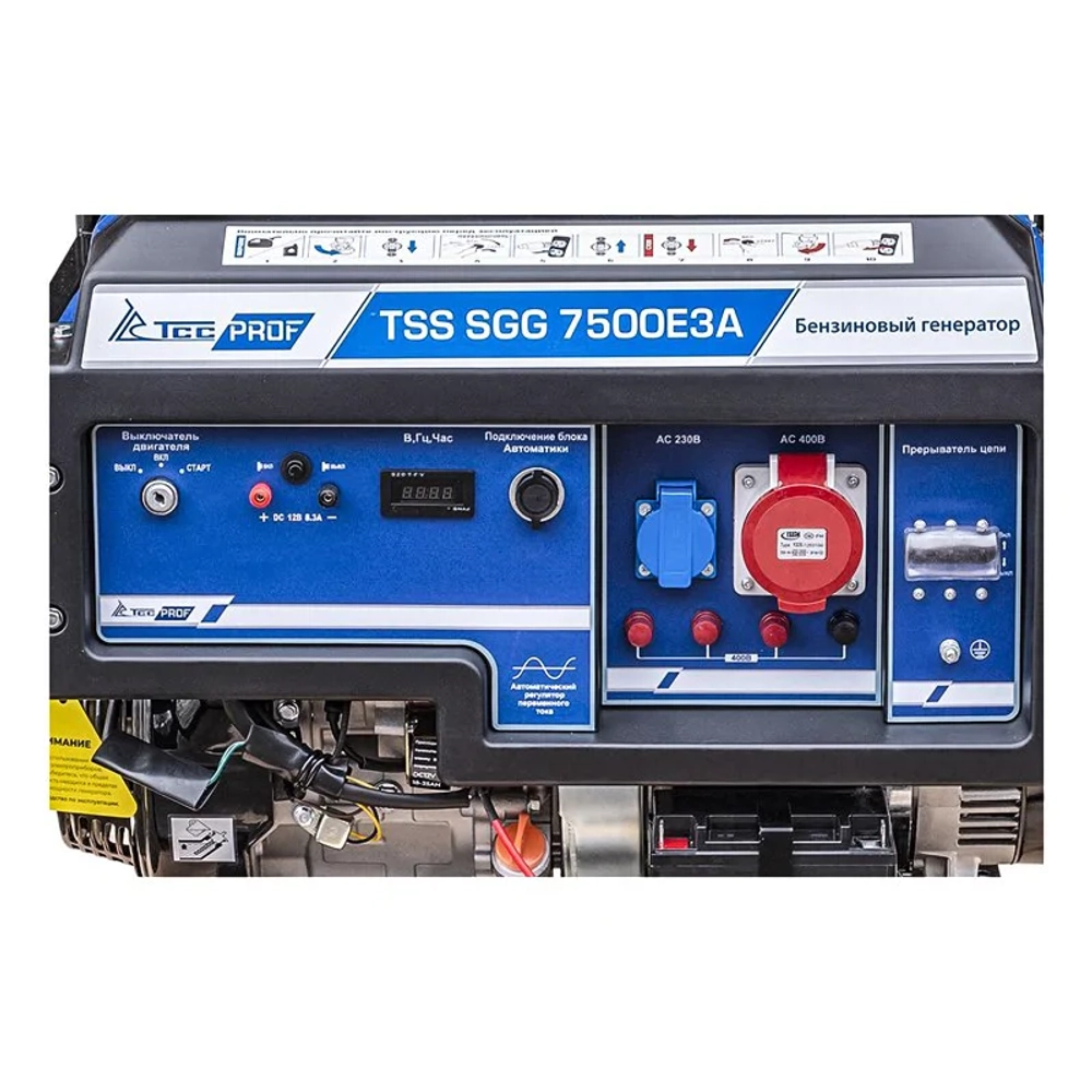 ТСС SGG 7500E3A бензогенератор с блоком АВР ТСС С 9000/400 л/з 021303/190027