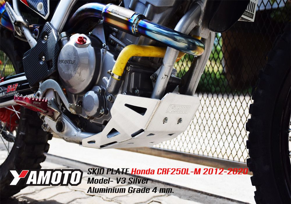 Skid Plate for Honda CRF250L-M (2012-2020). Aluminium, 4mm. V3.4 Red