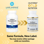 California Gold Nutrition, фосфатидилсерин подсолнечника, 100 мг, 120 растительных капсул