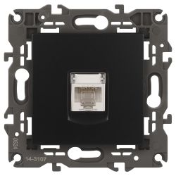 Розетка ЭРА Elegance 14-3107-05 информационная RJ45 IP20 антрацит