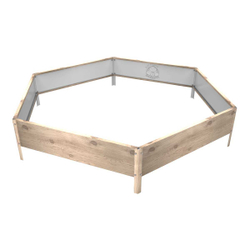 Клумба многоугольная оцинкованная с ножками 1 ярус Светлое дерево