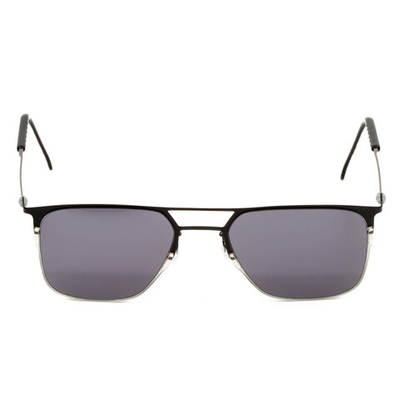 Черные солнцезащитные очки из титана с серыми линзами. Модель 12