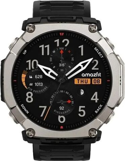Смарт-часы AMAZFIT T-Rex Ultra 2,  51мм,  1.5",  черный/серебристый