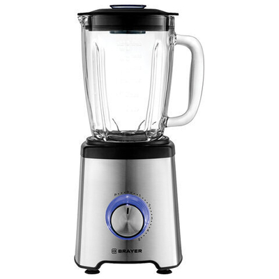 Блендер стационарный BRAYER BR1203, 1200 Вт, 5 скоростей, чаша 1,75 л, метал - стекло, серебристый