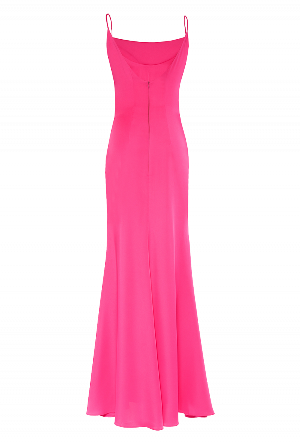 Платье в пол на лямках фуксия 23-19 SS