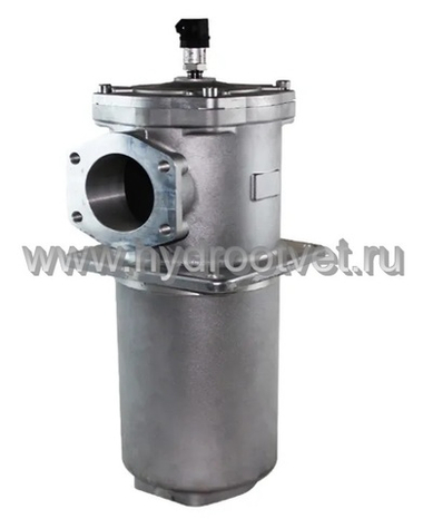 WKRFBN/HC660DN10B1.X AL - Сливной фильтр гидравлический одинарный модели RF с алюминиевым корпусом тонкость фильтрации 10 мкм, типоразмер 660, вид присоединения: фланец SAE 3" (DN80), материал корпуса - алюминий, рабочее давление до 25 бар, визуальный индикатор загрязнения