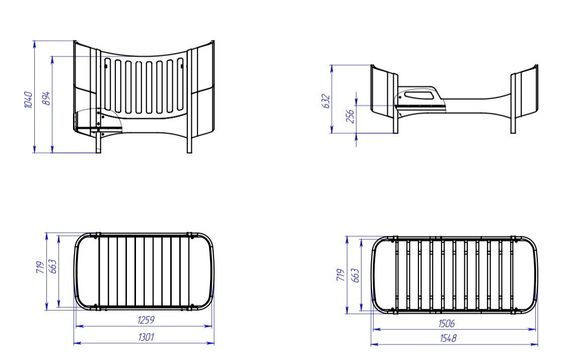 Детская кровать-трансформер Lolly Kids Мари с маятником продольного качанния + увеличение Черная
