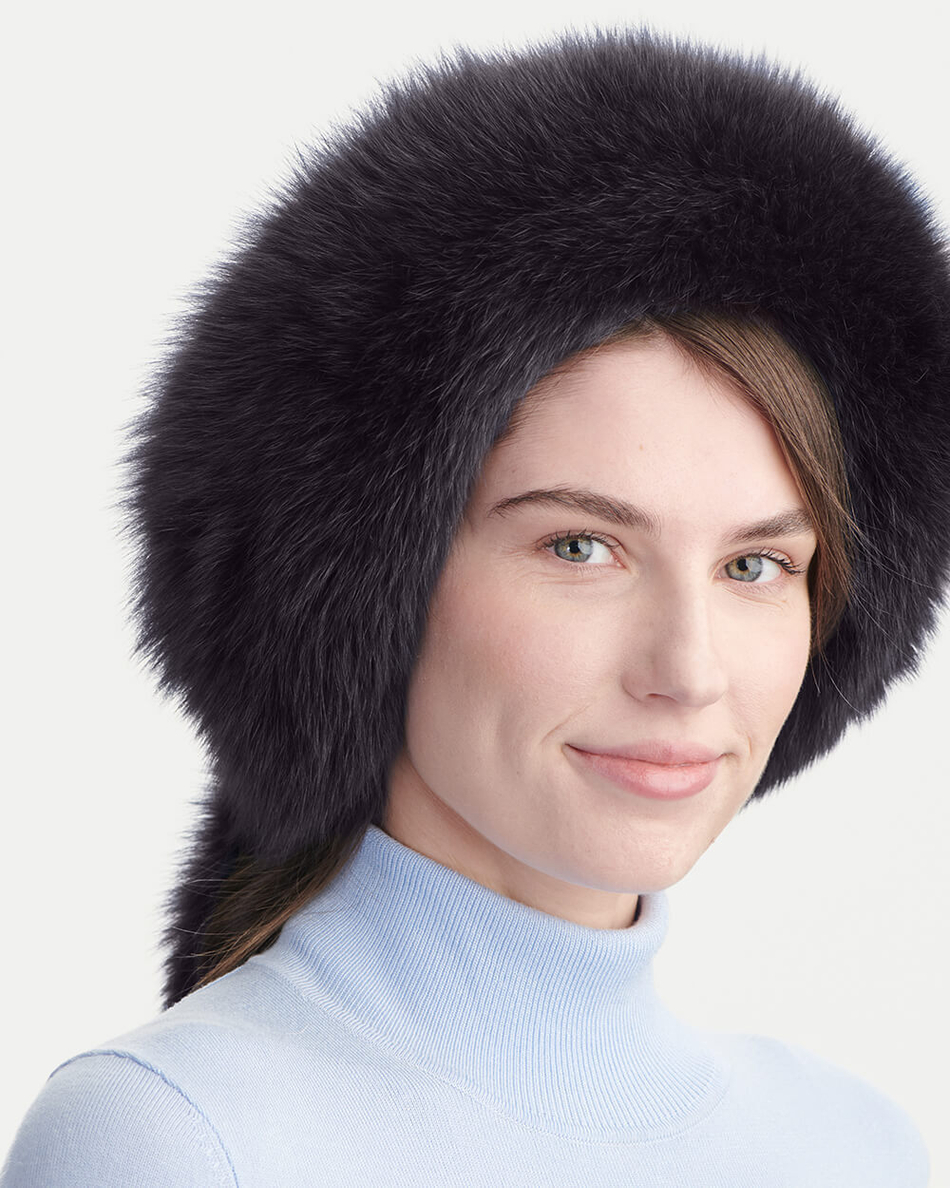 Шапка из меха лисы