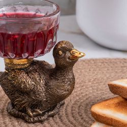 Фруктовница-конфетница Уточка Ханни Бронза