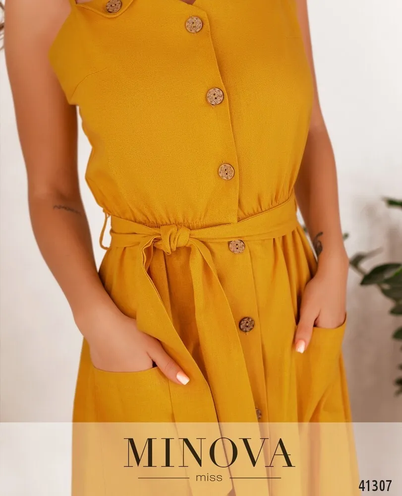 Платье 2008-горчичный Minova