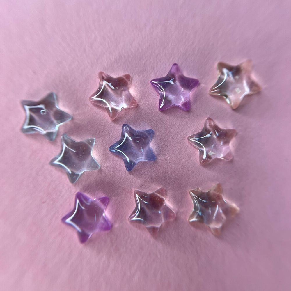1859 Фигурки объёмные "Кристальные звёздочки" 10 шт